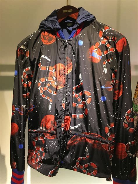 gucci space snake windbreaker replica|gucci nylon canvas jacket.